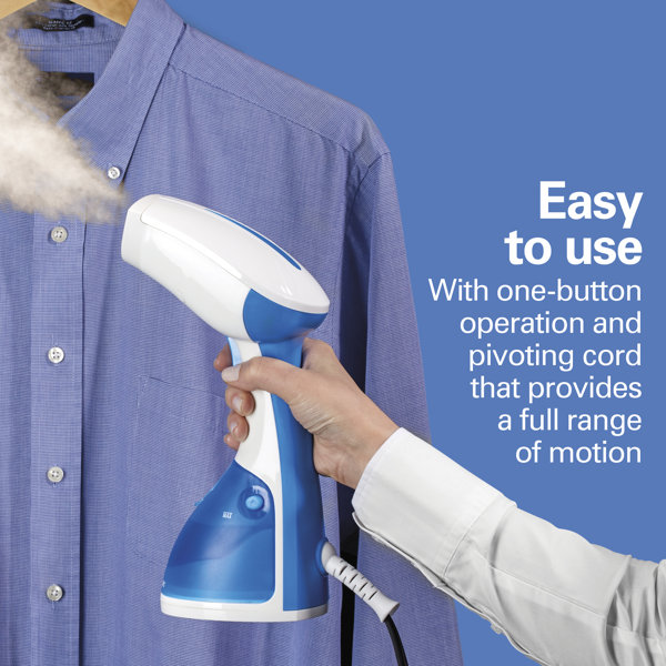 Hamilton Beach® Handheld Garment Steamer 1,000 Watts White with Blue